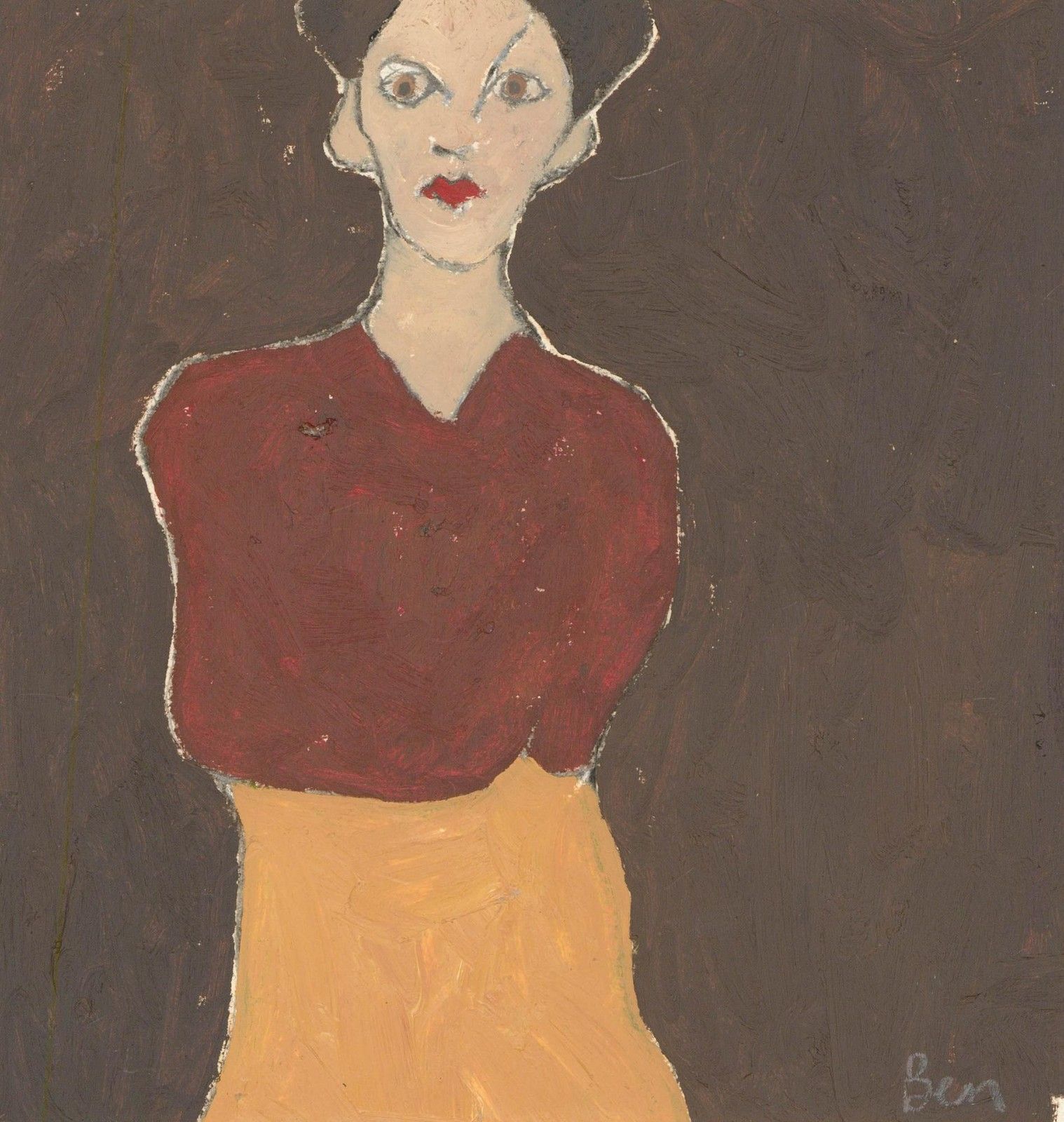 Ben Carrivick Contemporary Oil, Red & Orange Outfit photo furniture