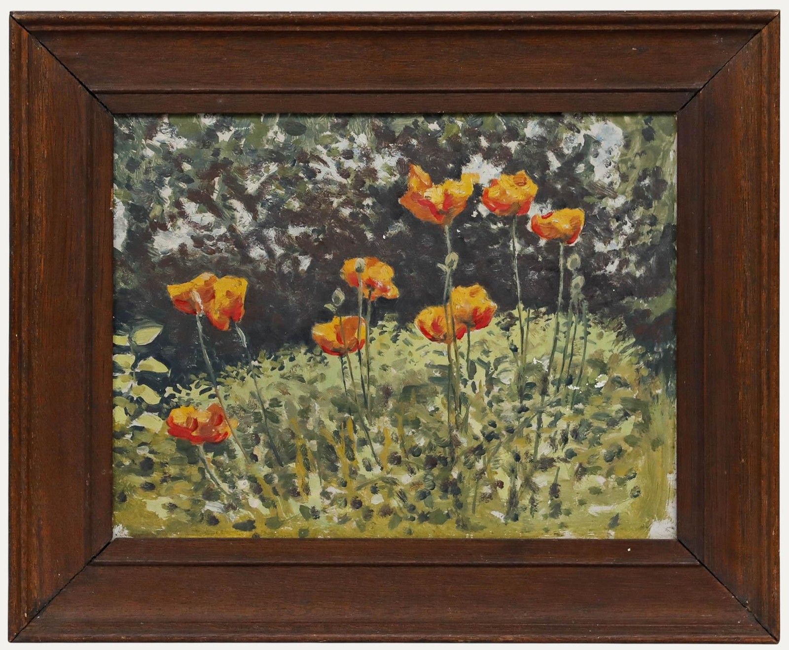 Leslie Charles Boyce (1892 1989) Framed Mid 20th Century Oil, Garden Poppies
