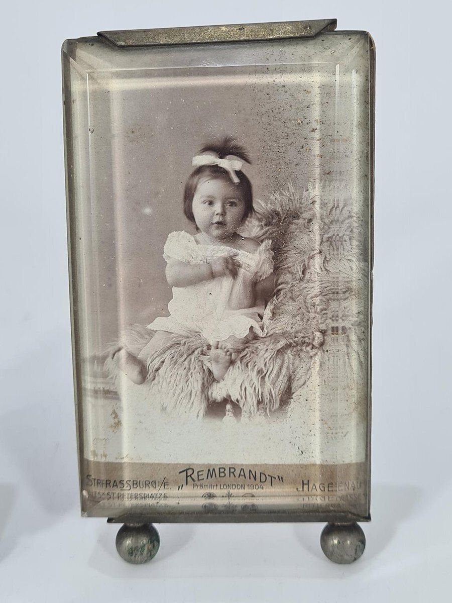 Antique Photo Frames With Beveled Glass, Europe, 1900s, Set Of 2 photo Home Decor