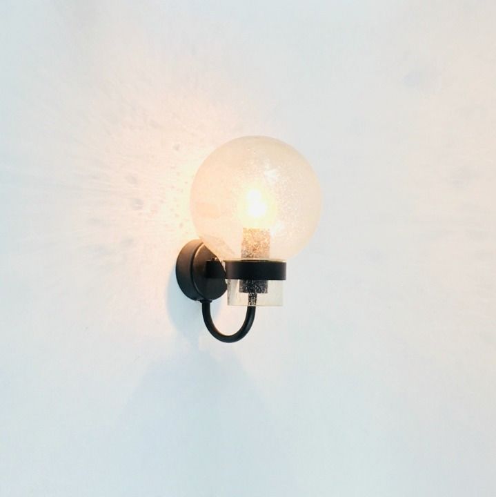 Set Of 3 Vintage Glass Wall Lights From Limburg, Germany, 1970s/1980s photo Lighting