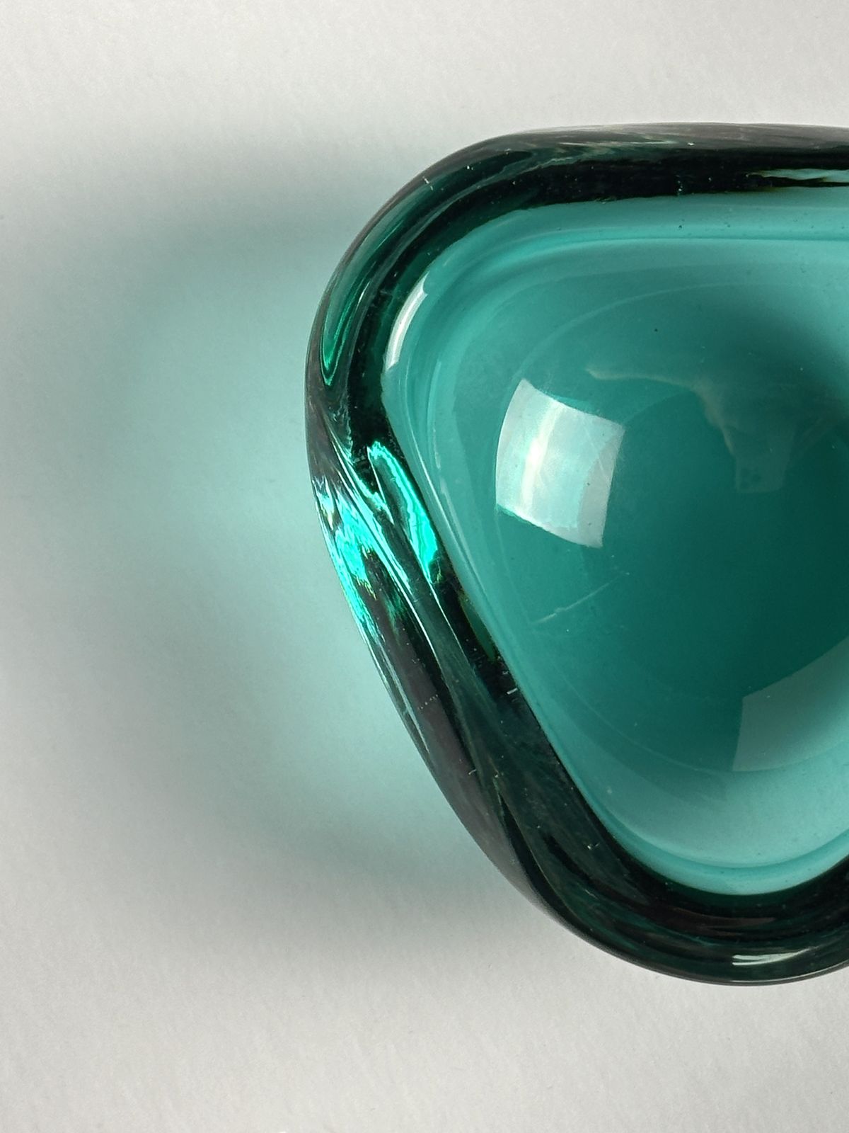Small Green Murano Glass Geode Bowl By Archimede Seguso, Mid Century Italian photo furniture