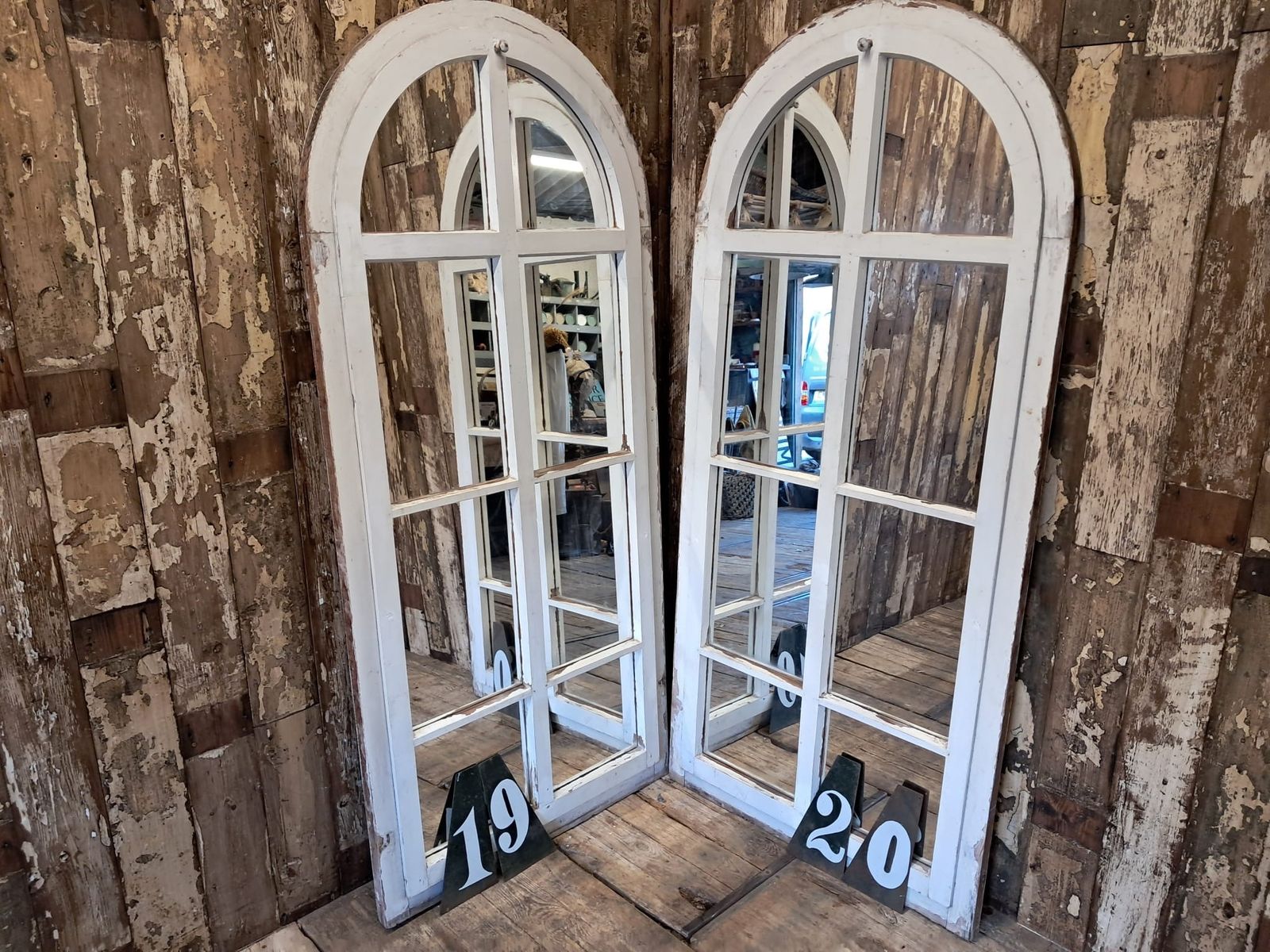 Arch Top Mirrored Windowr No20 photo vintage