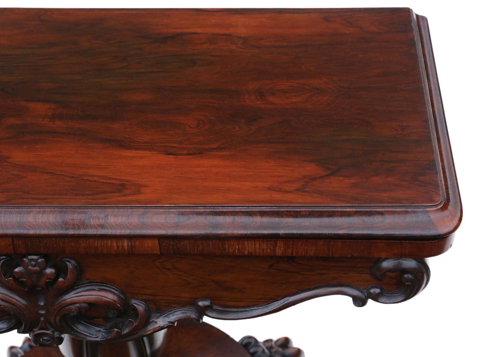 Very Fine Quality Regency Folding Rosewood Card Tea Console Table C1825   19th Century photo for sale