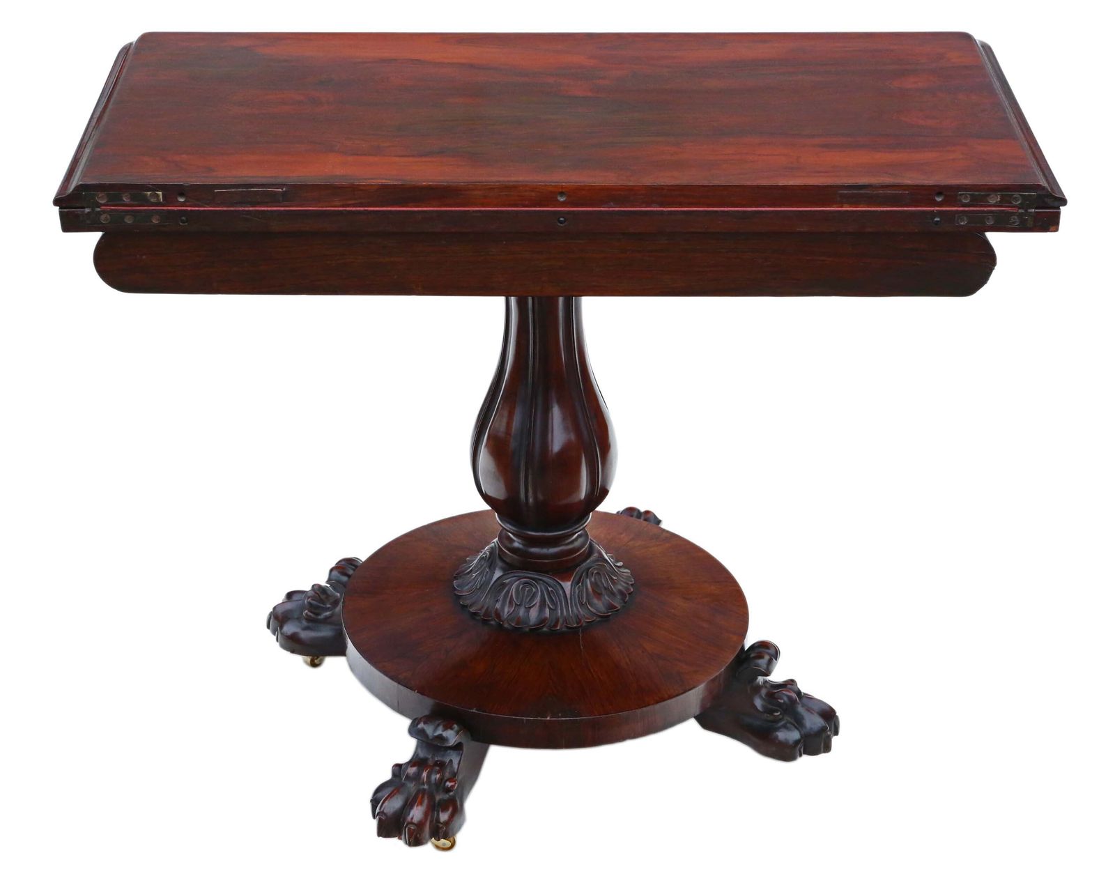 Very Fine Quality Regency Folding Rosewood Card Tea Console Table C1825   19th Century photo vintage