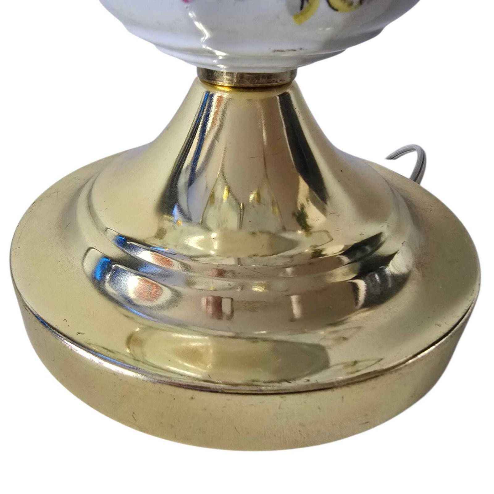 Vintage Hollywood Regency Glass Floral Lamp Anthony California Lamp 80s photo buy
