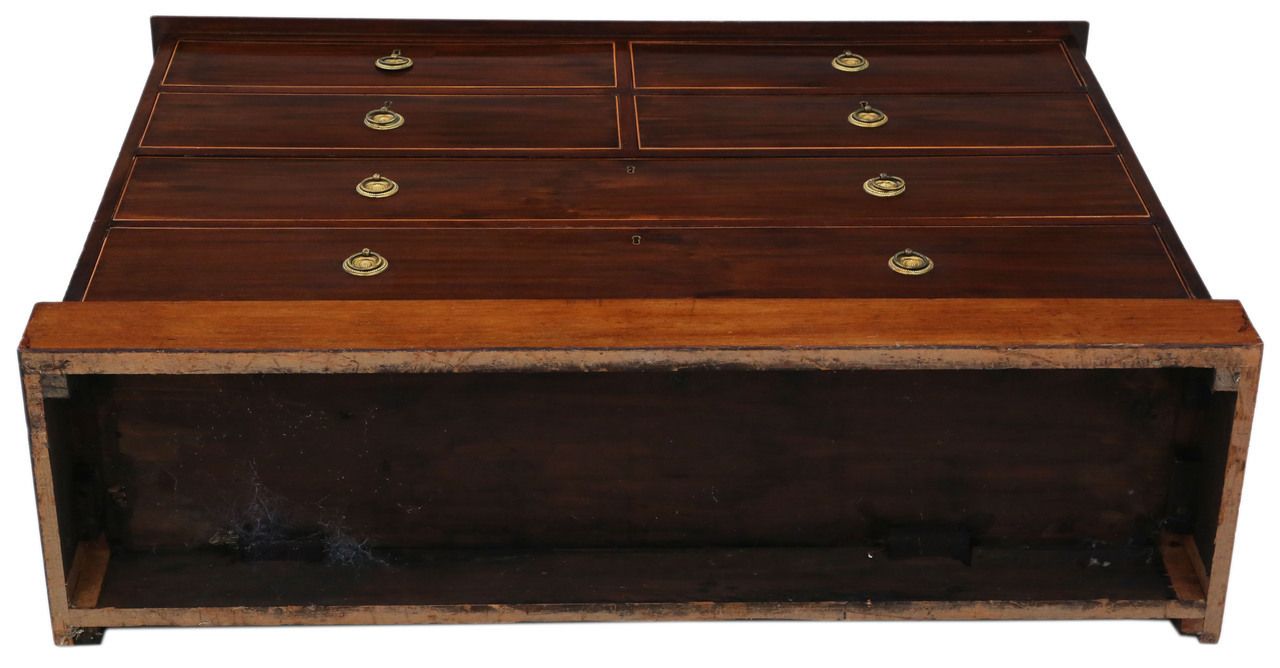 Furniture Antique Fine Quality 19th Century Inlaid Mahogany Chest Of Drawers   Mawer & Stephenson photo