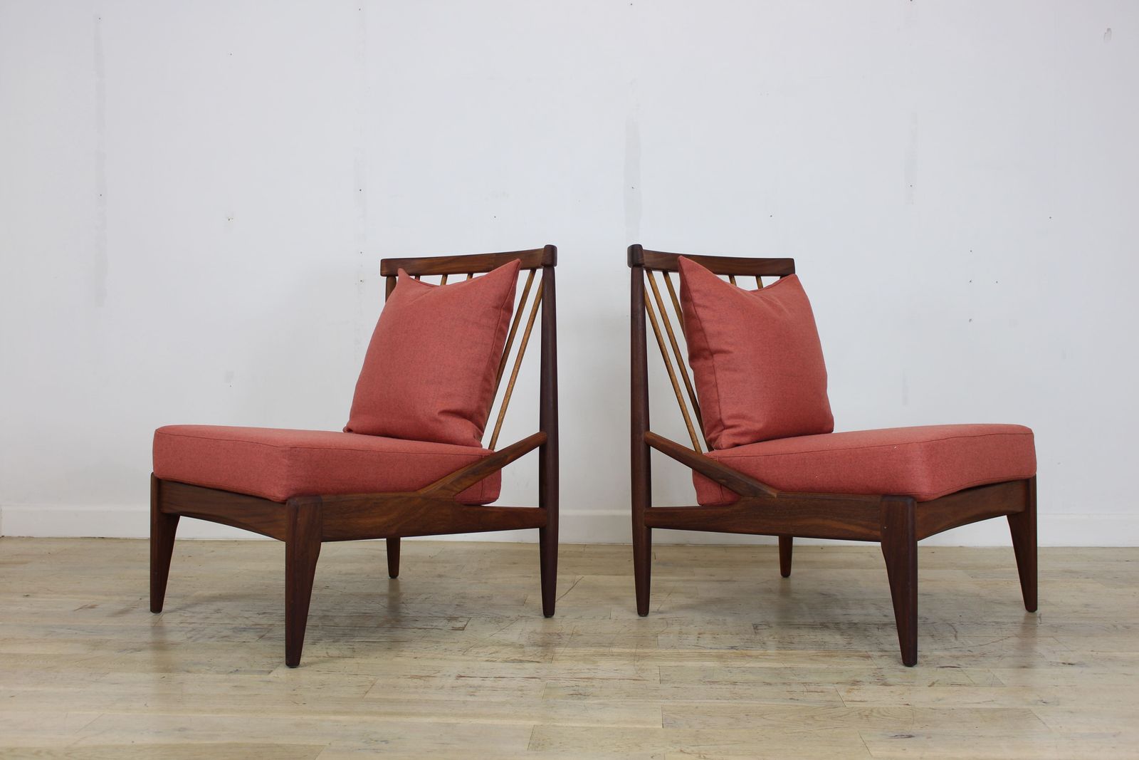 Pair Of 1960’s Greaves & Thomas Villager Armless Chairs