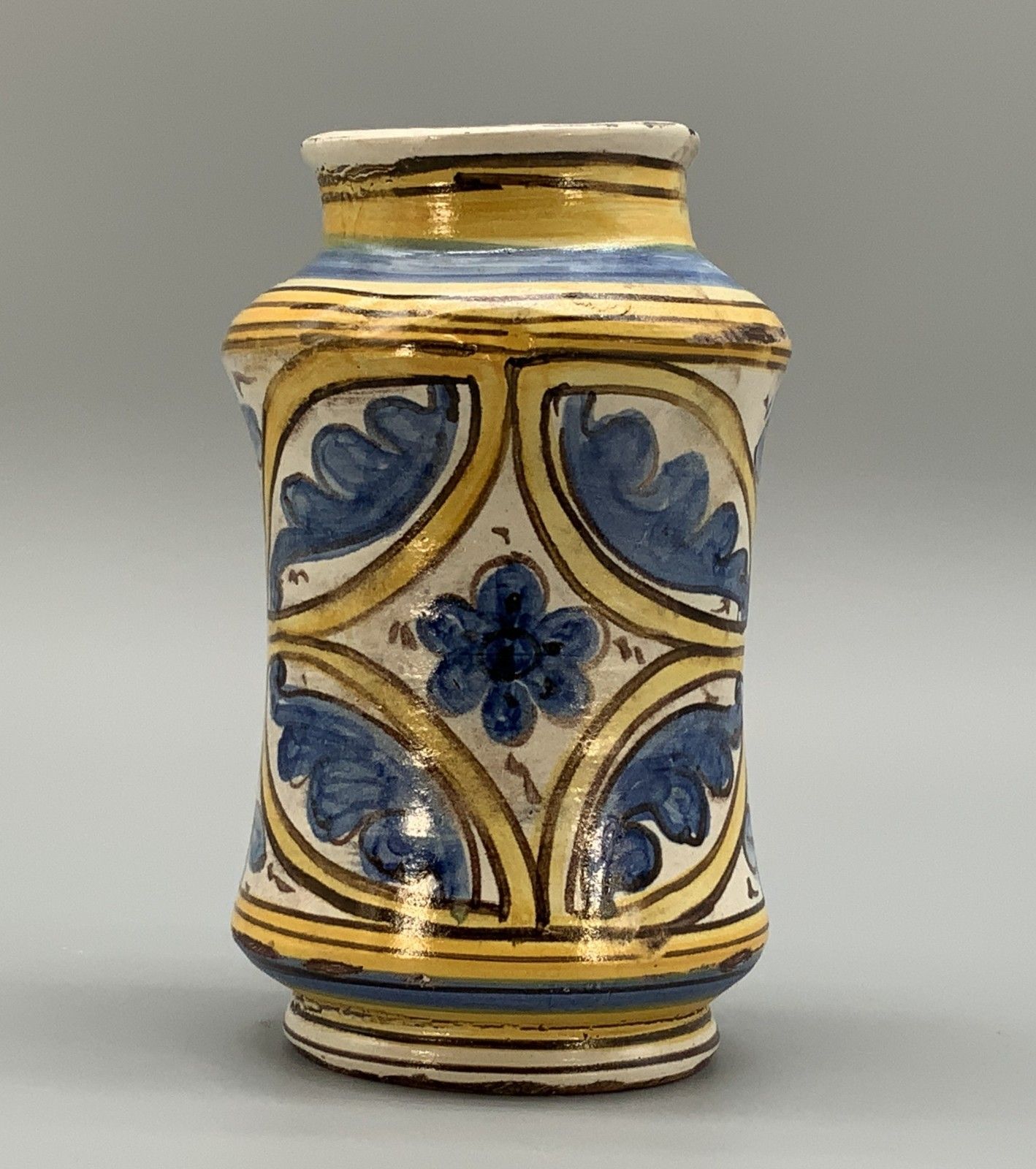 Italian Majolica Albarello Pharmacy Wet Drug Jar 18th/19th Century Faience Large photo Home Decor