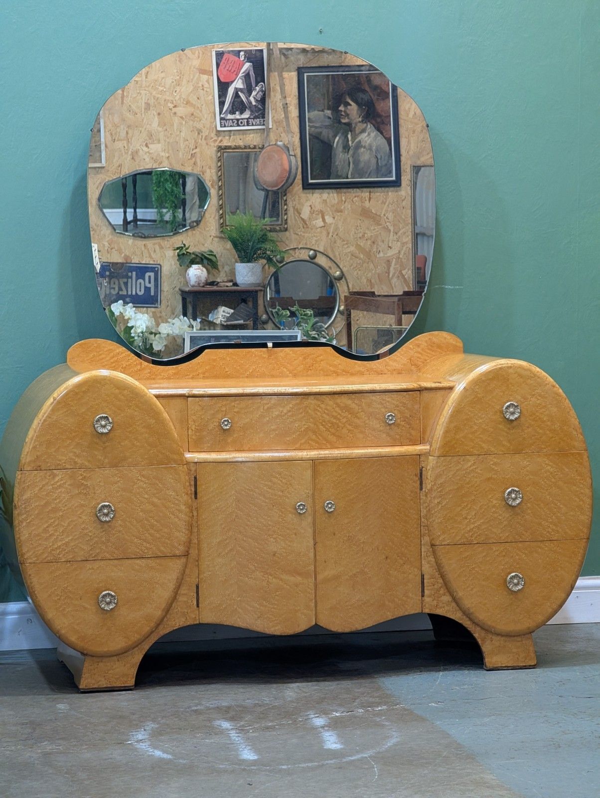 Art Deco Birdseye Maple Dressing Table C.1930s