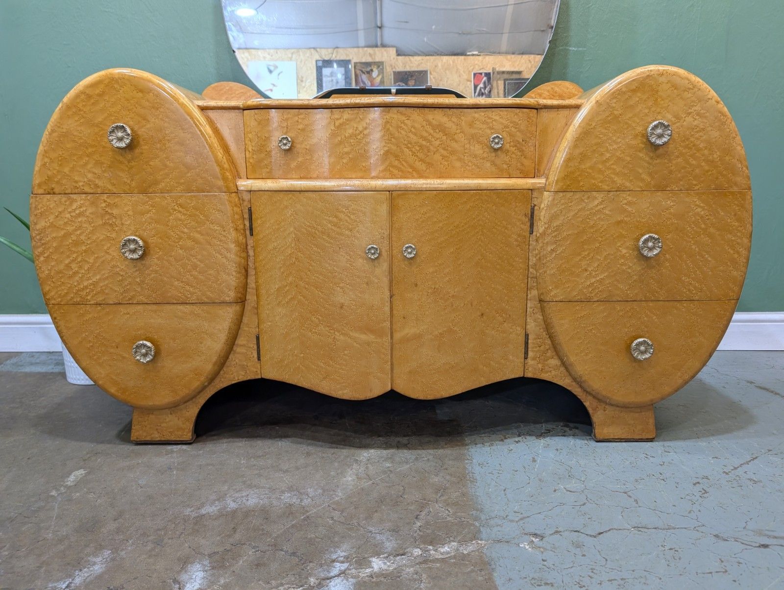 Art Deco Birdseye Maple Dressing Table C.1930s photo for sale