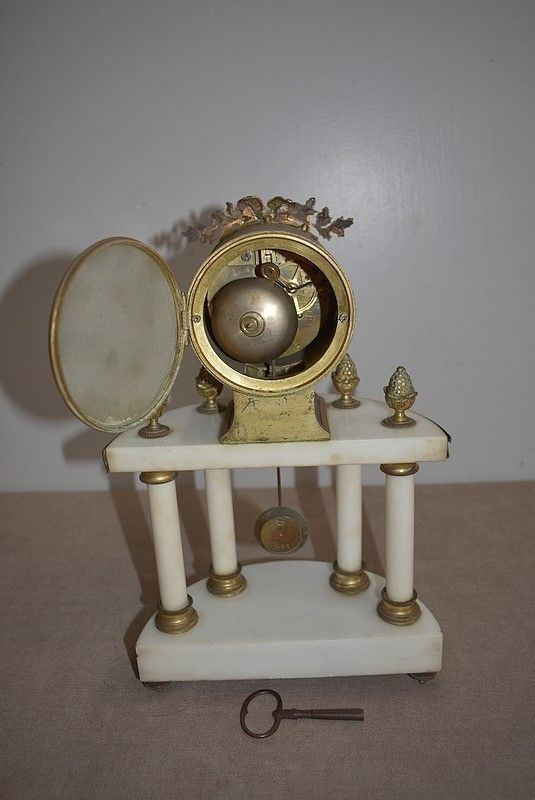 Clock Louis XVI Style Marble And Bronze 19th photo 612.85