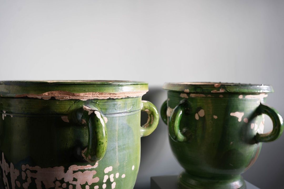 A Pair Of Large French Castelnaudary Vases photo Home Decor