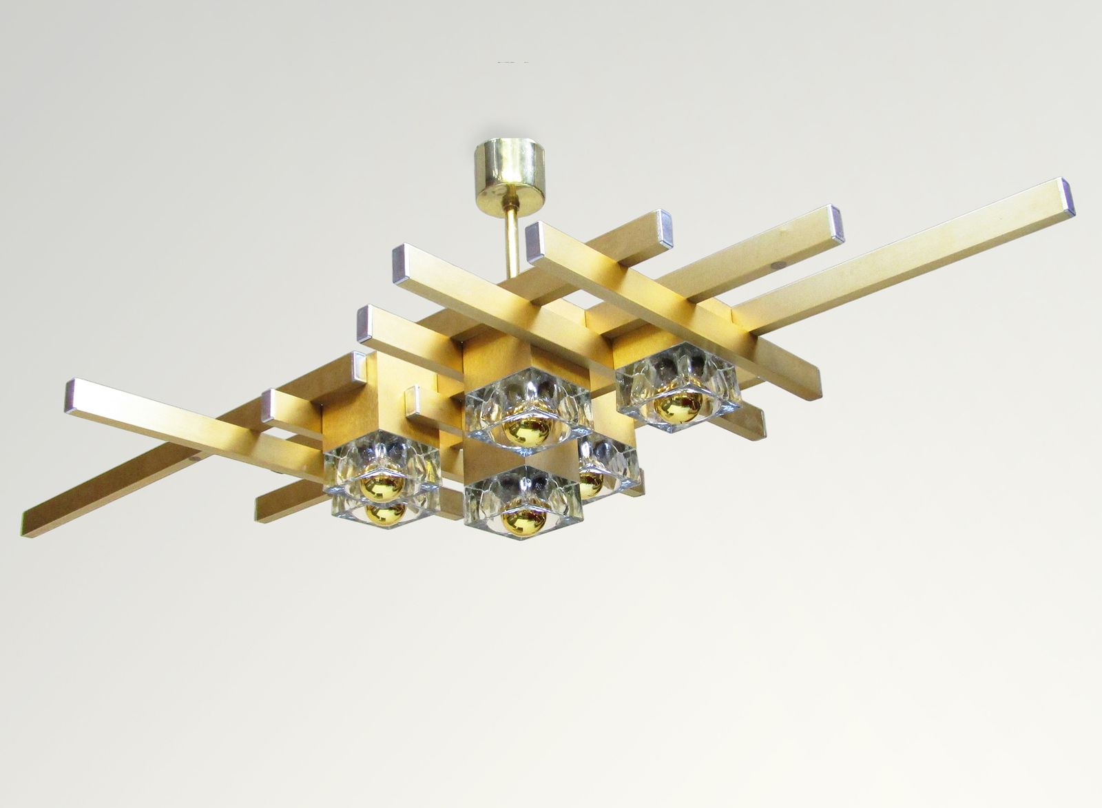 Large 1970s Italian Cubic Chandelier Or Wall Fixture By Gaetano Sciolari photo furniture