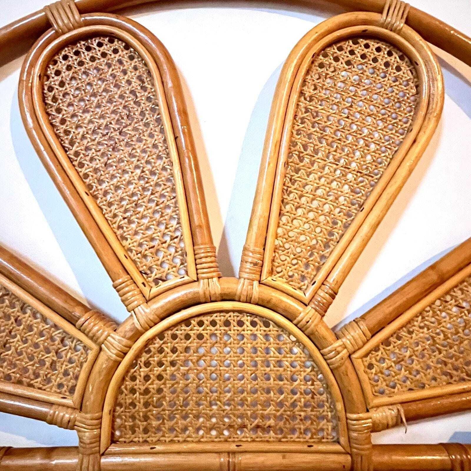 photo for sale A Pair Of Mid Century Bamboo And Cane Single Headboards