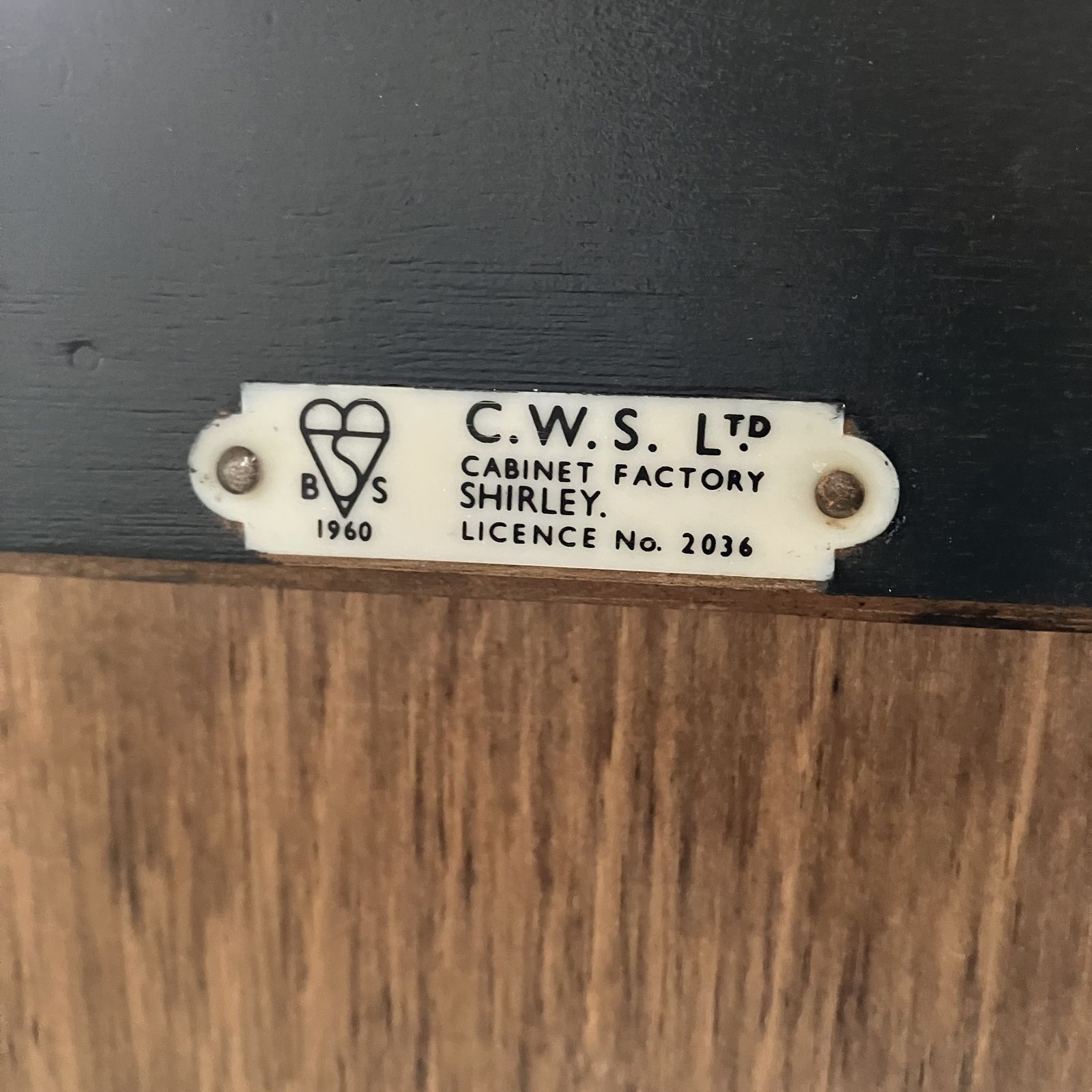 photo for sale Painted Mid Century Chest Of Drawers By Cws Cabinet Factory Ltd: Farrow And Ball Off Black