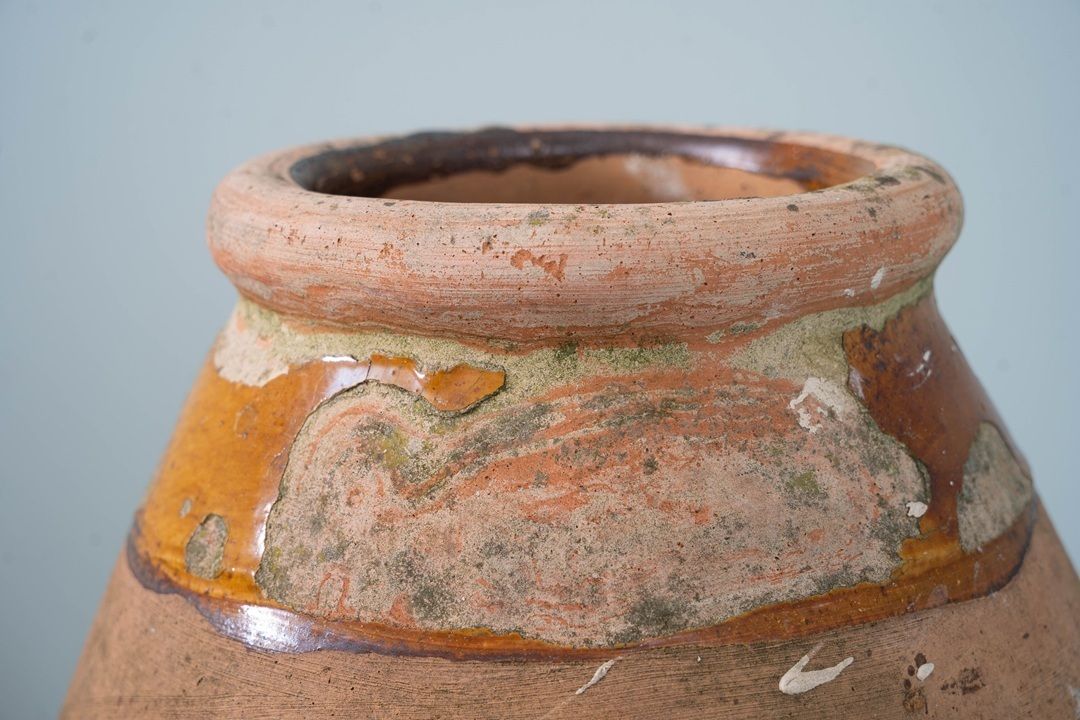 Antique Ochre Coloured French Pot photo Home Decor