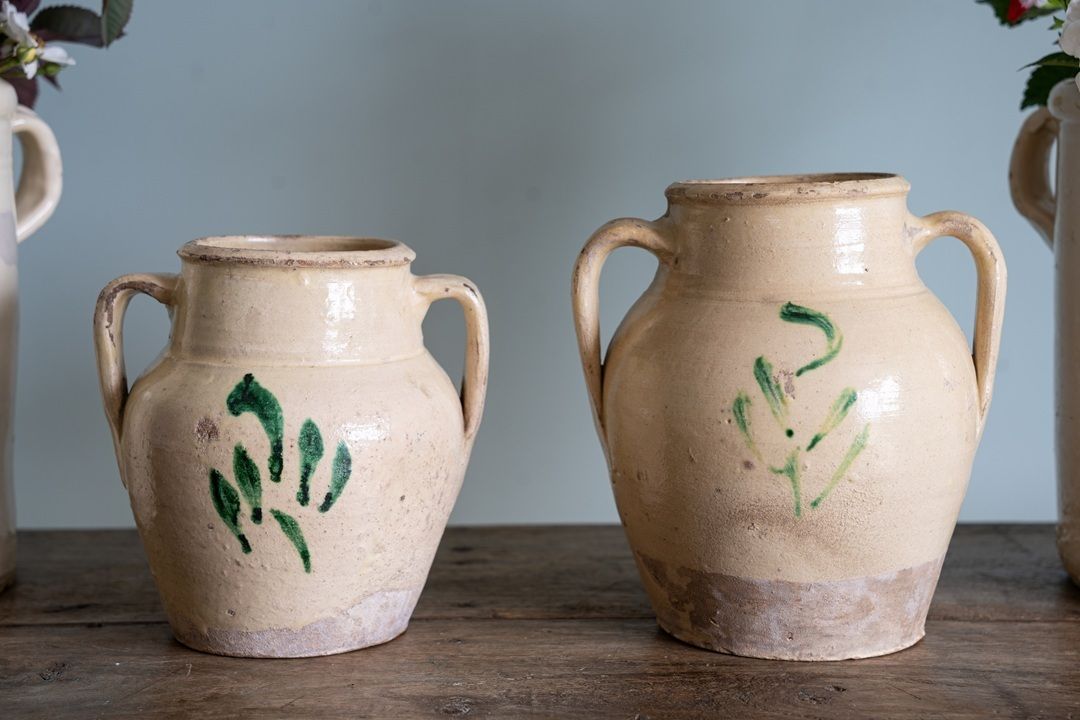 Antique Pair Of Italian Ceramic Vases ‘Tree Of Life’