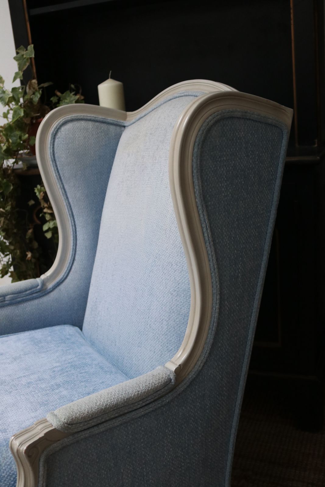 Stunning Pale Blue Vintage Laura Ashley French Wingback Arm Chair photo Furniture