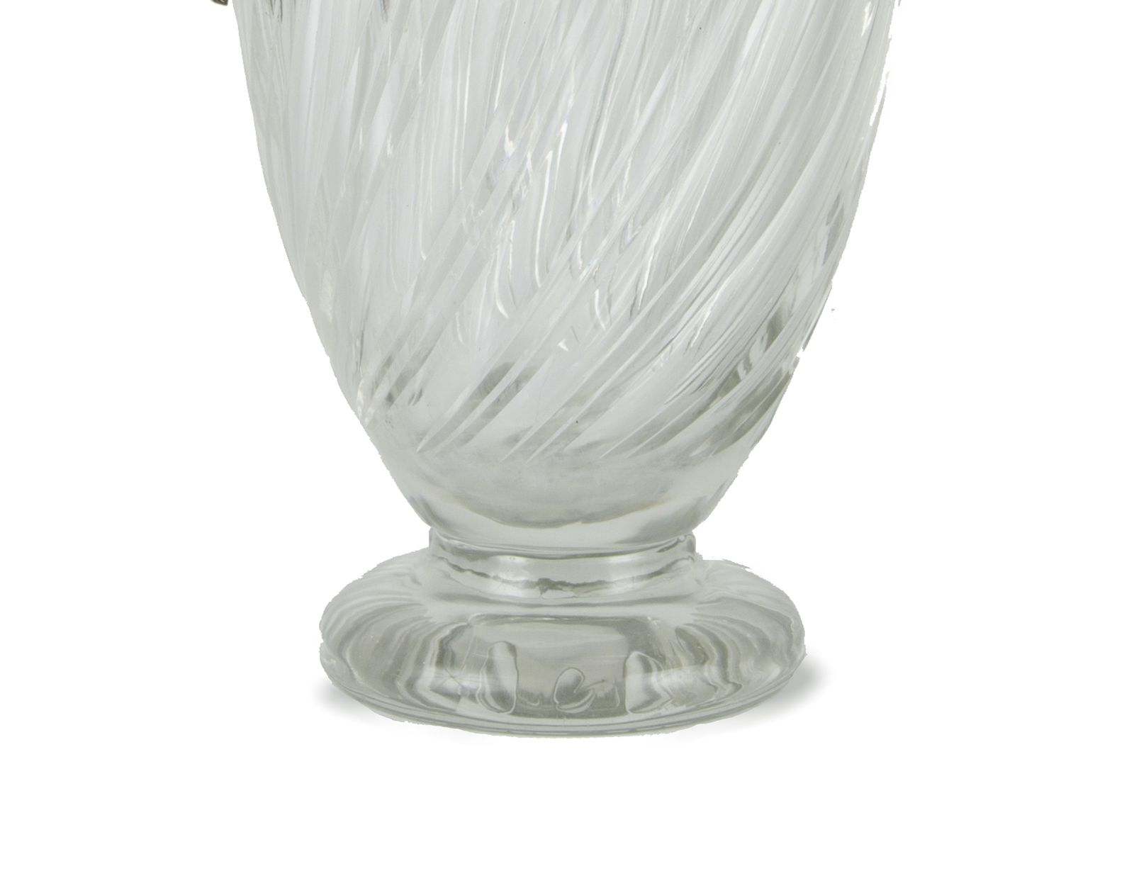 photo furniture Late 19th Century Victorian Crystal Pitcher With Sterling Silver Mounted Collar And Hinged Lid, United Kingdom