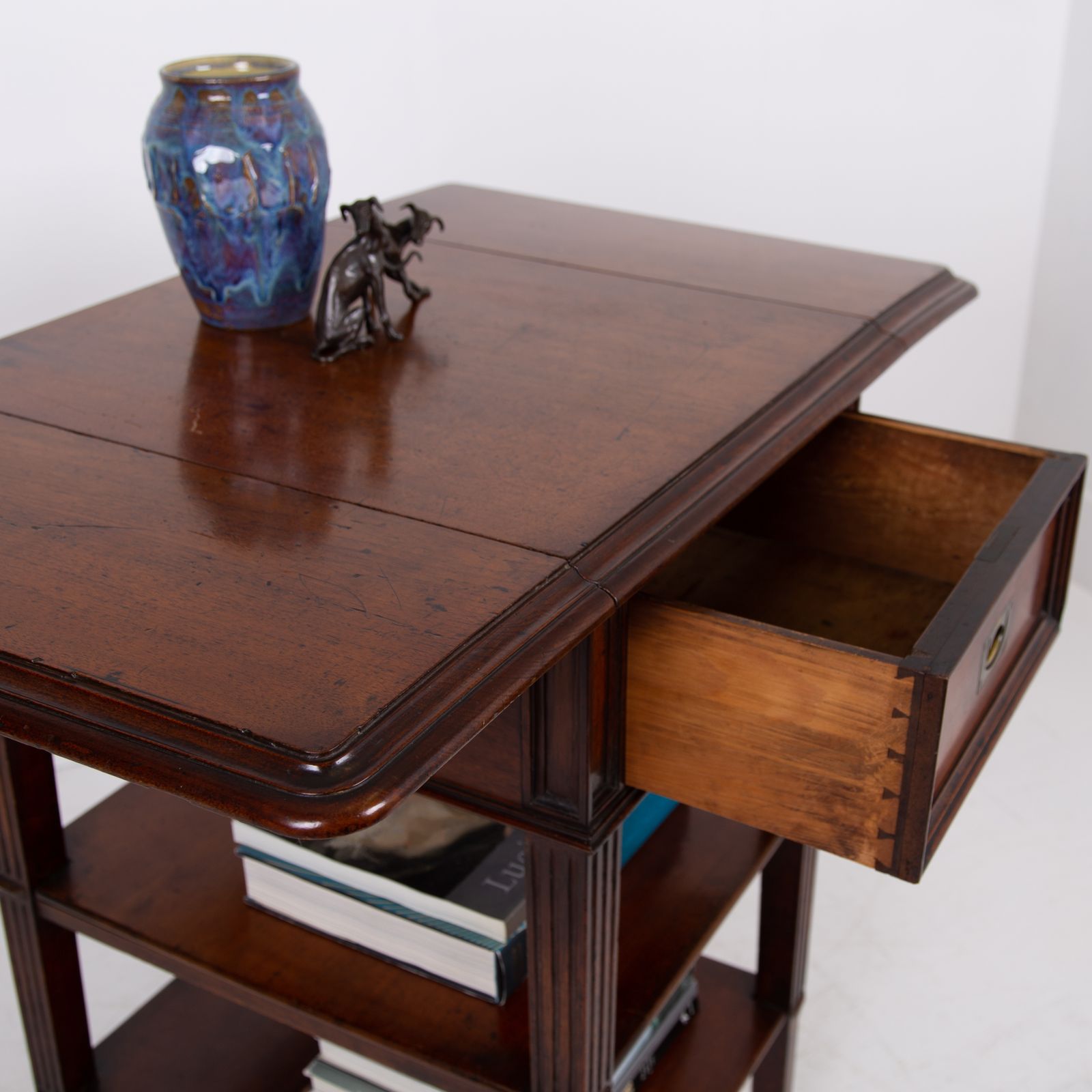 715.0 Victorian Table With Drawer & Drop Leaves C1880 photo