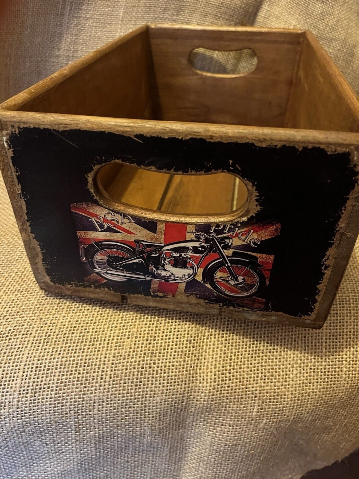 Set Of Five Motorcycle Storage Box Crate Made From Reclaimed Timber Sizes Vary photo buy