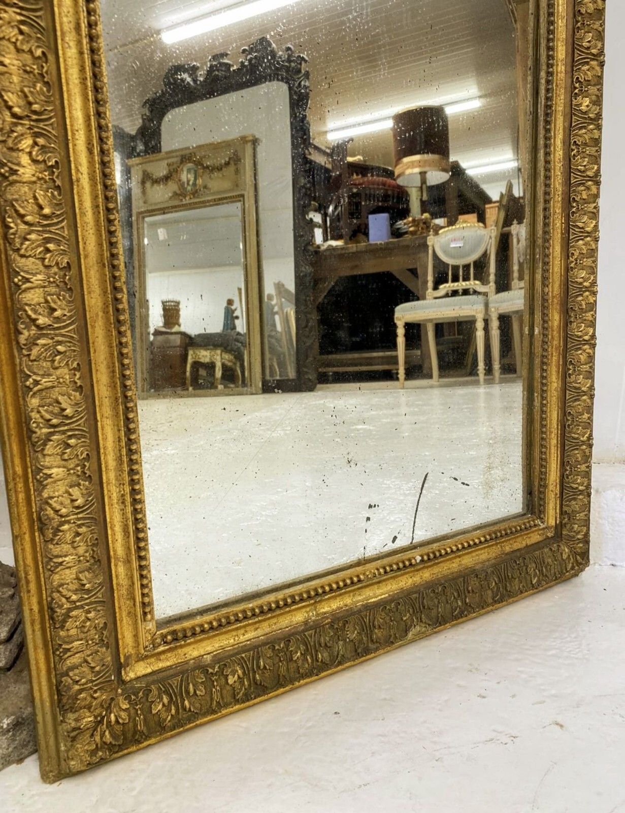 French Louis Phillipe Style Guilded Antique Mirror Delivery Available 0011. photo buy