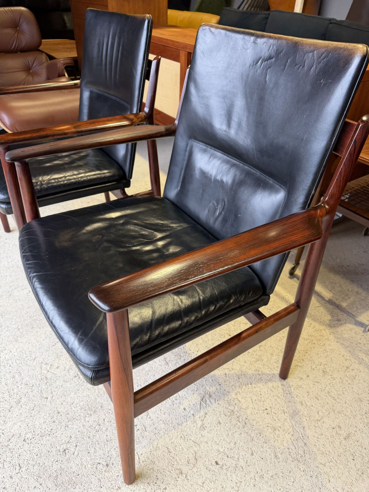 Pair Of Danish Rosewood Armchairs Model 341 By Arne Vodder For Sibast Mobler photo buy