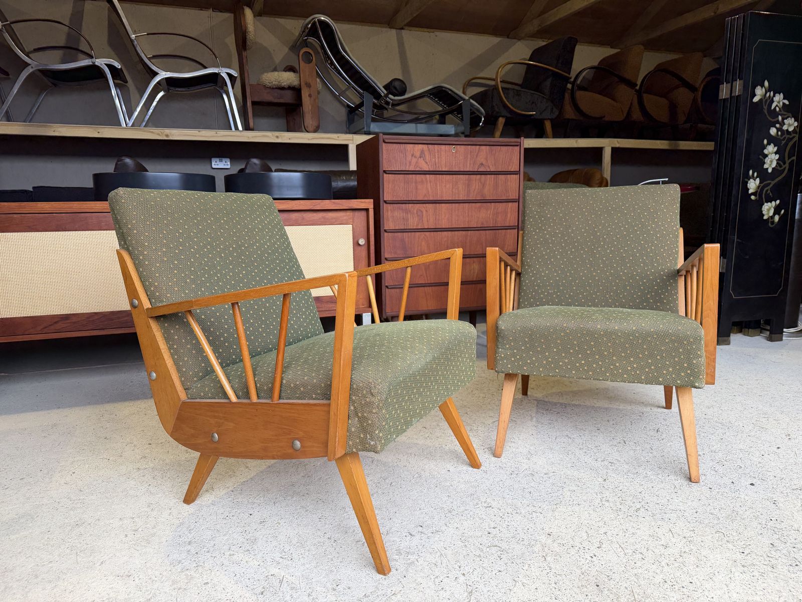 Mid Century Danish Style Armchairs, Set Of 2 Vintage Retro photo Furniture