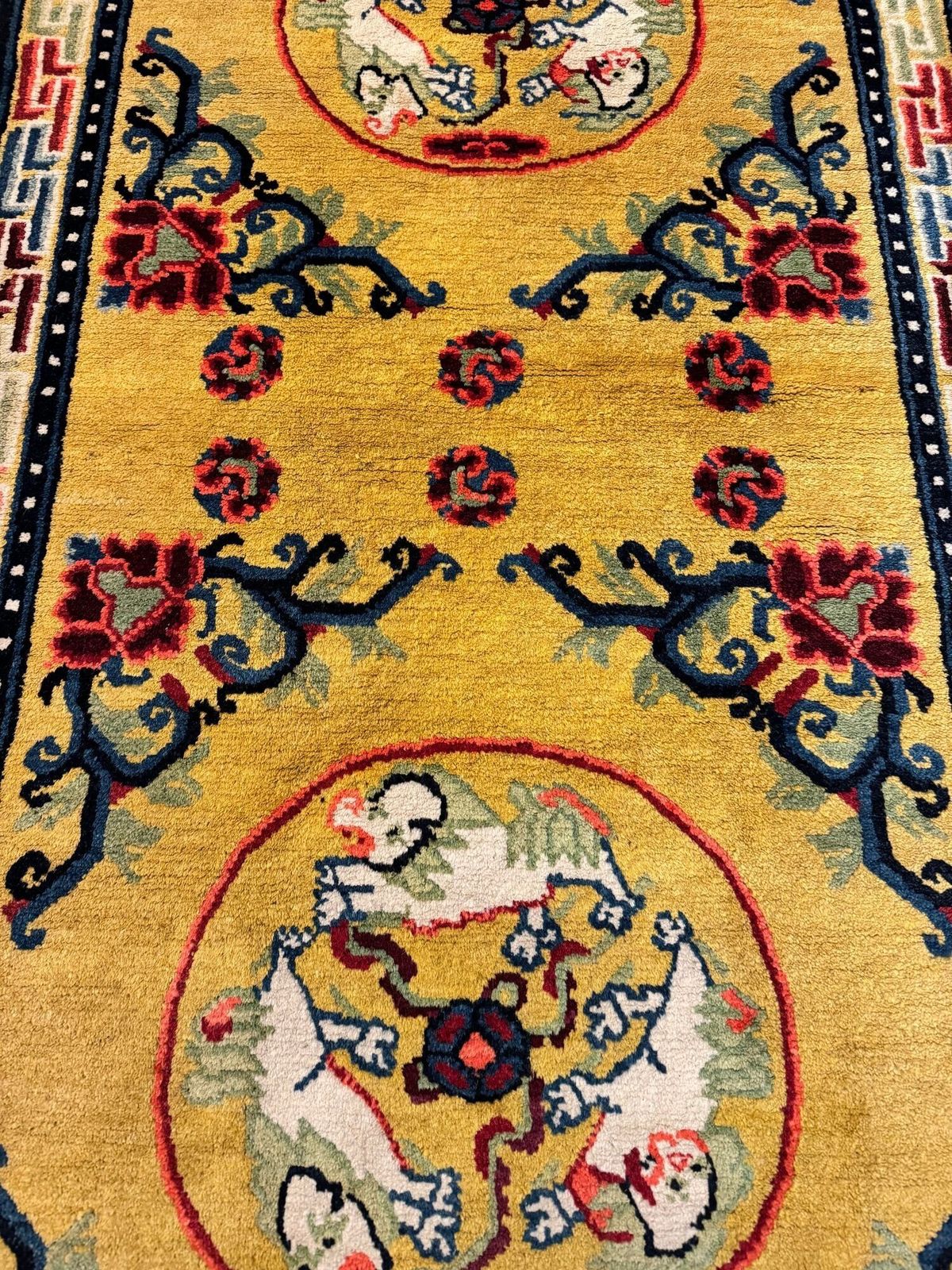 Antique Chinese Ningxia Rug 1.50m X 0.76m photo vintage