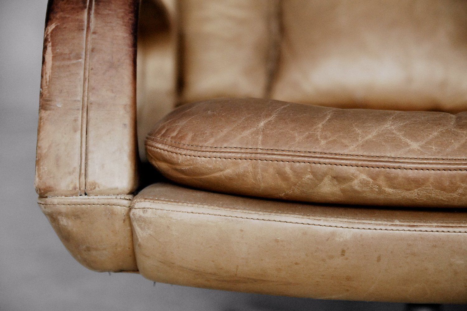 Mid Century Modern German Leather Swivel Chairs From Carl Straub, 1950s, Set Of 2 photo vinterior
