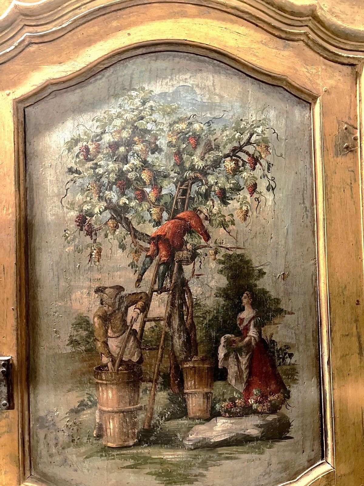 Interior Door With Frame, Richly Hand Painted, Italy photo Home Fixtures