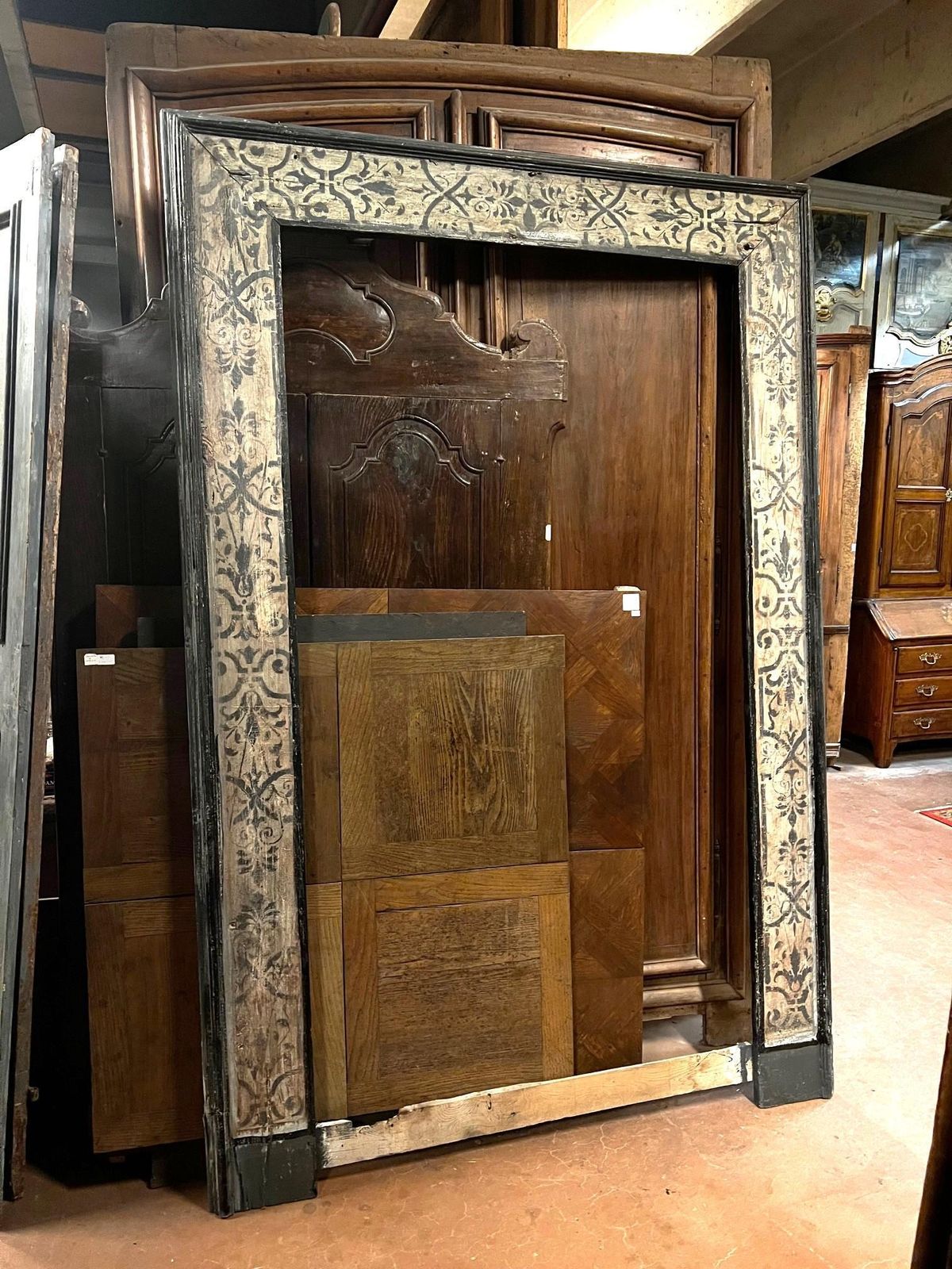 Portal Frame In Painted And Lacquered Wood, Italy photo for sale