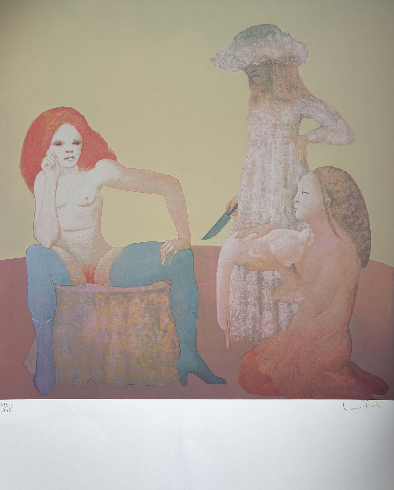 Leonor Finileonor Fini, Three Women, Serigraphy Circa 19701970 photo for sale