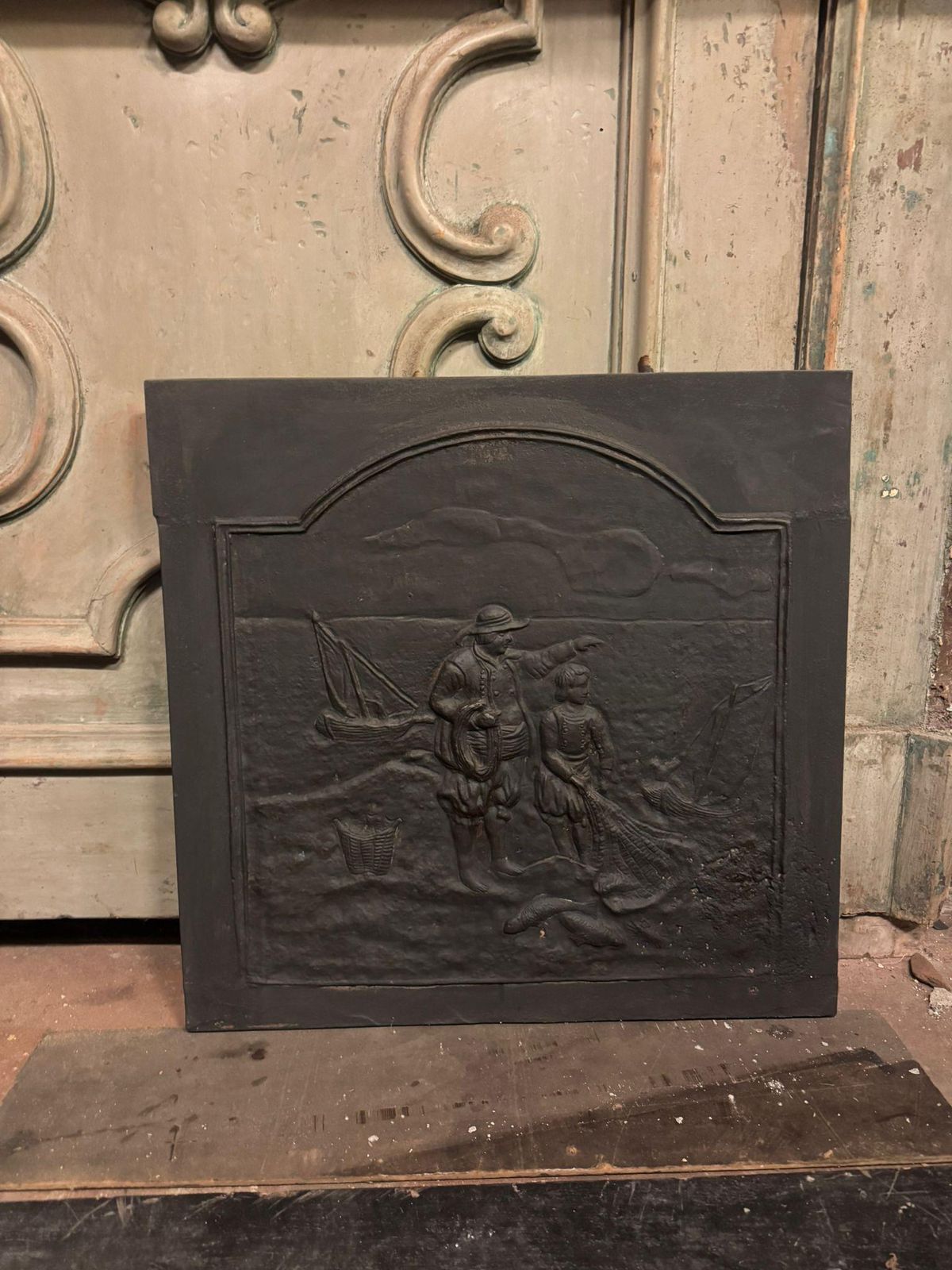 Cast Iron Chimney Bottom Plate, Scena Marina, Italy photo Home Fixtures