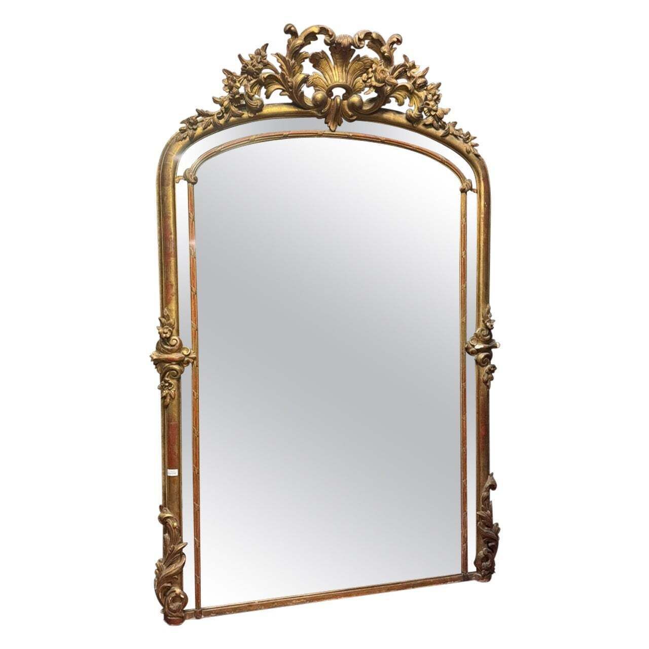 Impressive Carved And Gilded Wooden Mirror Cabinet, Italy
