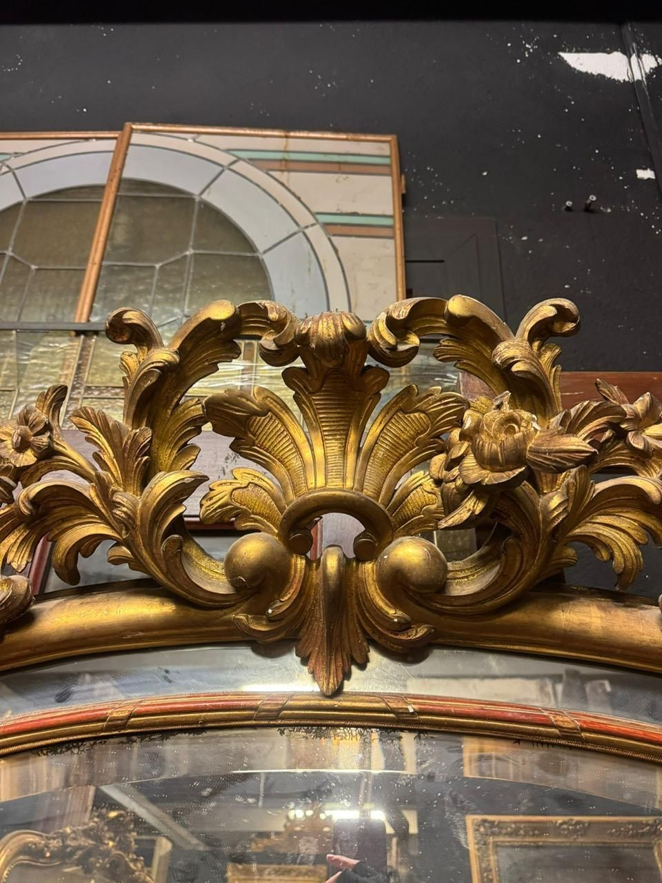 Impressive Carved And Gilded Wooden Mirror Cabinet, Italy photo 2509.0
