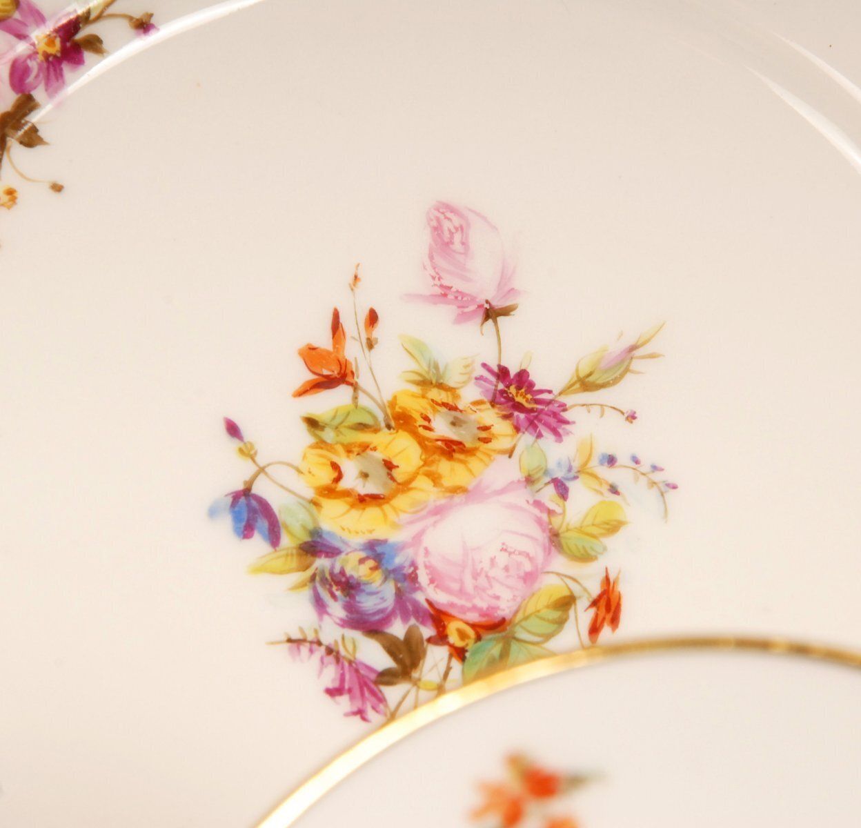 18th Century Porcelain Luncheon Set From Meissen Porcelain, Set Of 23 photo vintage