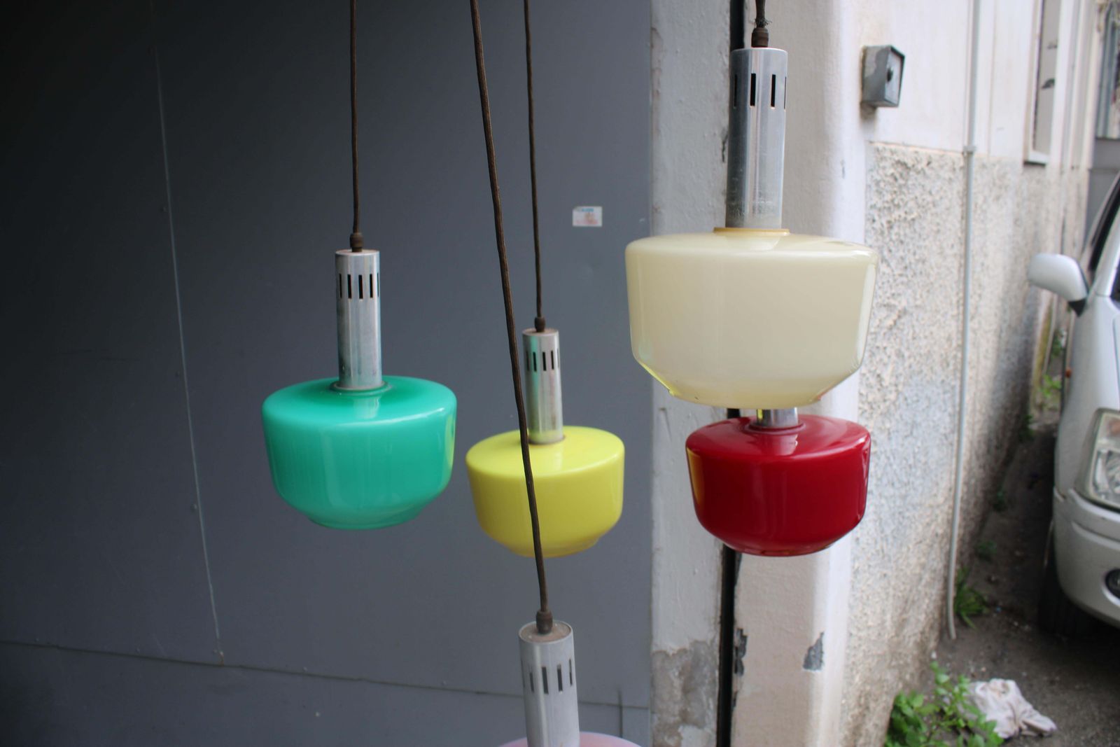 2614.0 Vistosi Cascade Chandelier Murano Glass 1950s Italy photo
