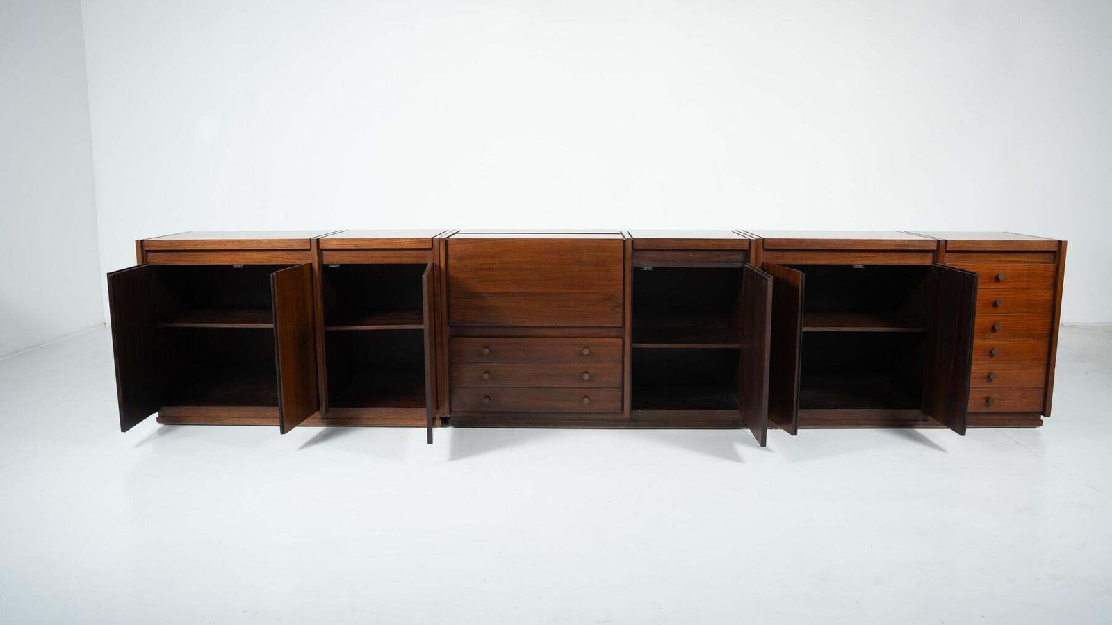 Mid Century Modern Wooden Sideboard, Tecno Borsani, Italy, 1960s photo Furniture