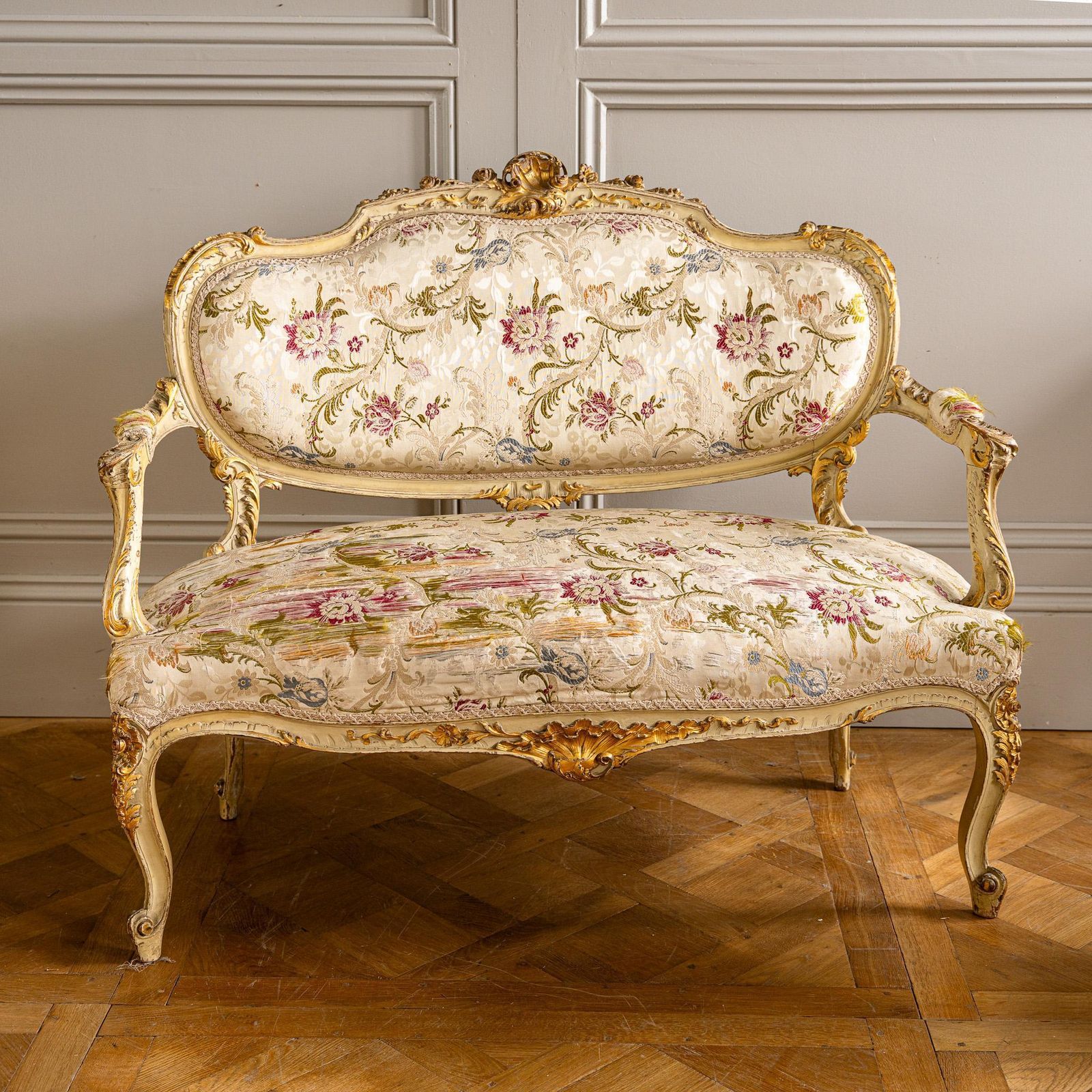 A 19th Century Italian Louis XV–Style Giltwood Salon Suite photo furniture
