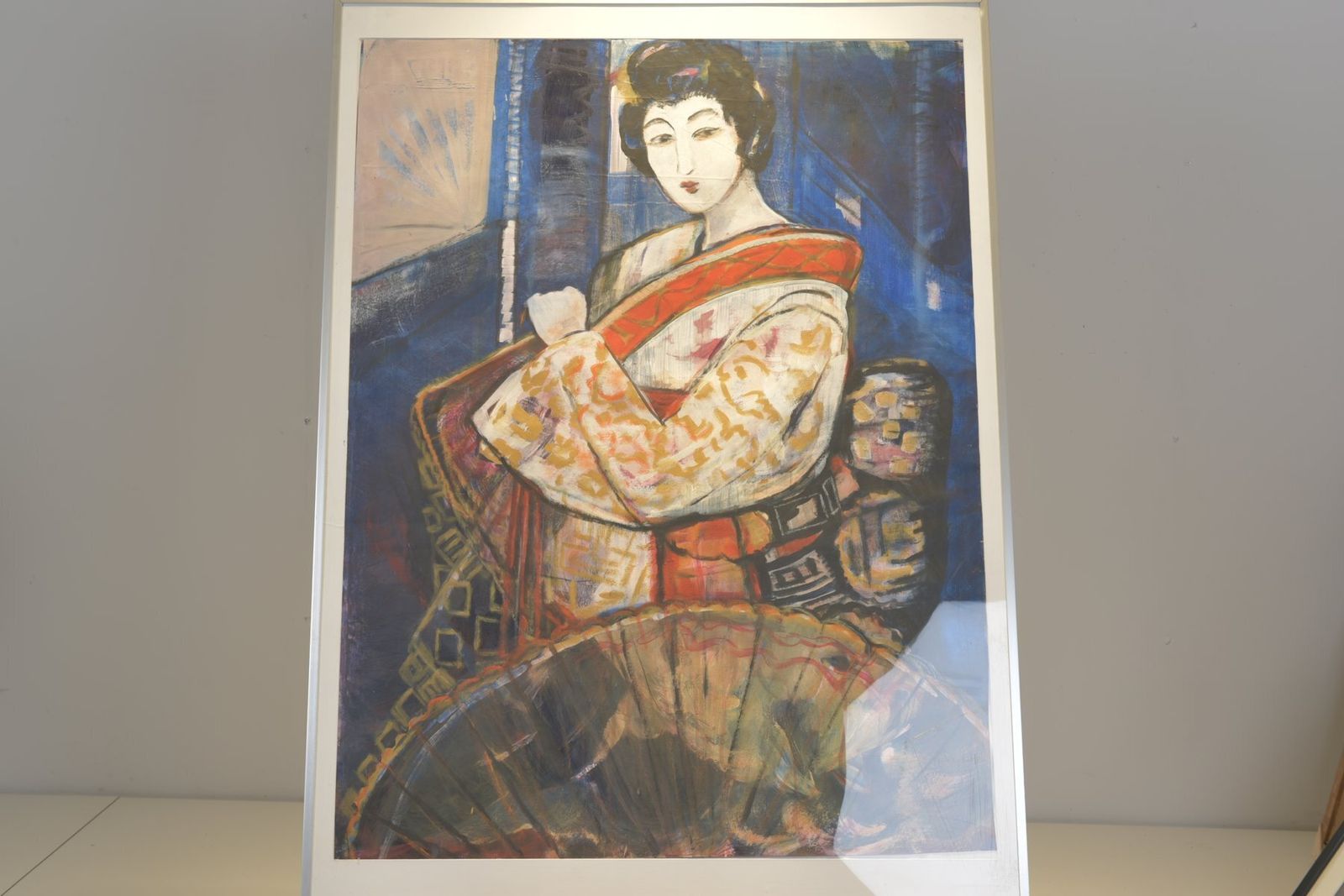 Japanese Woman, Uta Göhring Zumpe, Mixed Media, Circa 2000 photo vinterior