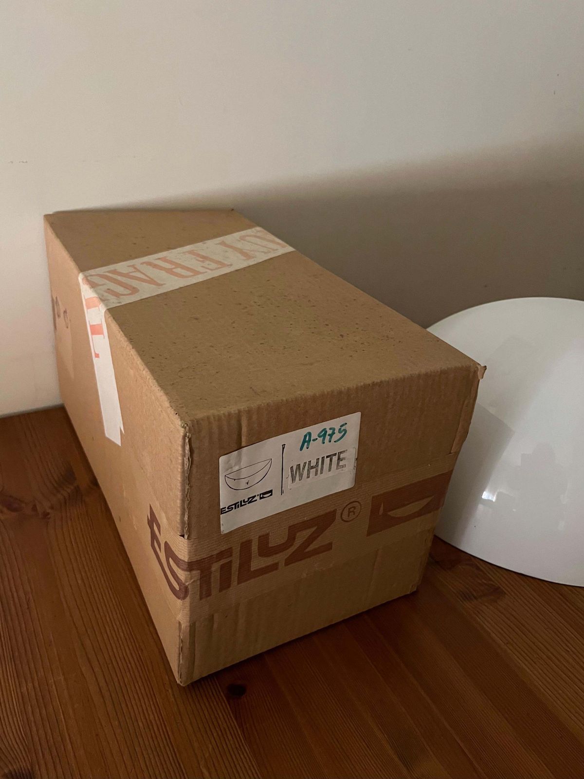 Mid Century Large Pair Of White Lacquered Wall Sconces By Estiluz, 1970s photo buy