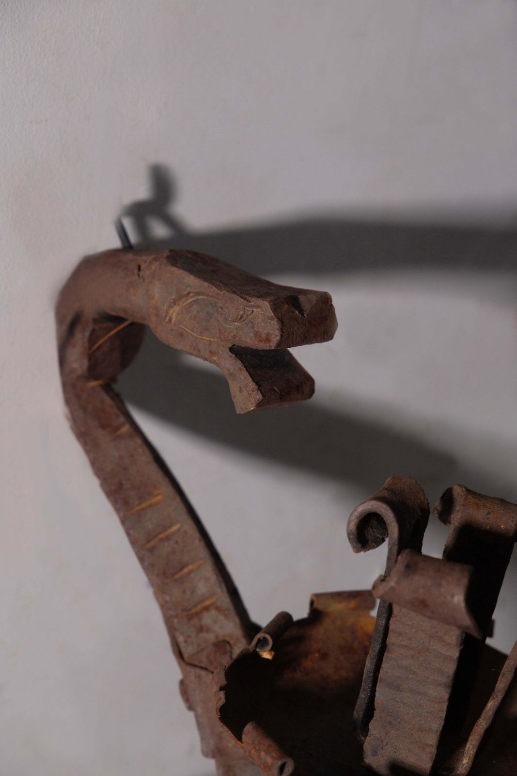 photo for sale Pair Of Art Nouveau Wrought Iron Wall Candle Holders, Fratelli Matteucci Faenza