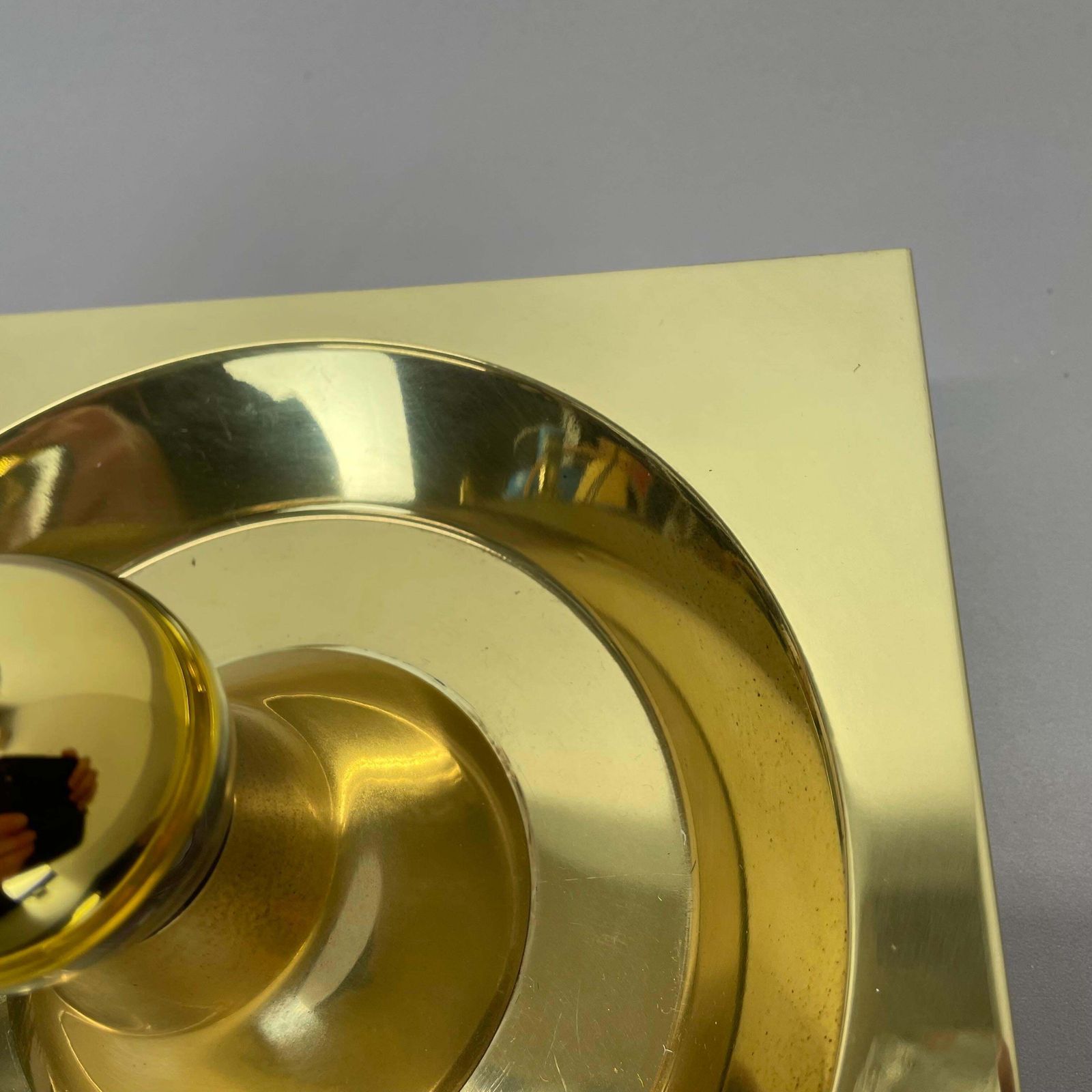Rare Brass Pop Art Metal Wall Light By Klaus Hempel For Kaiser Leuchten, 1970s photo buy