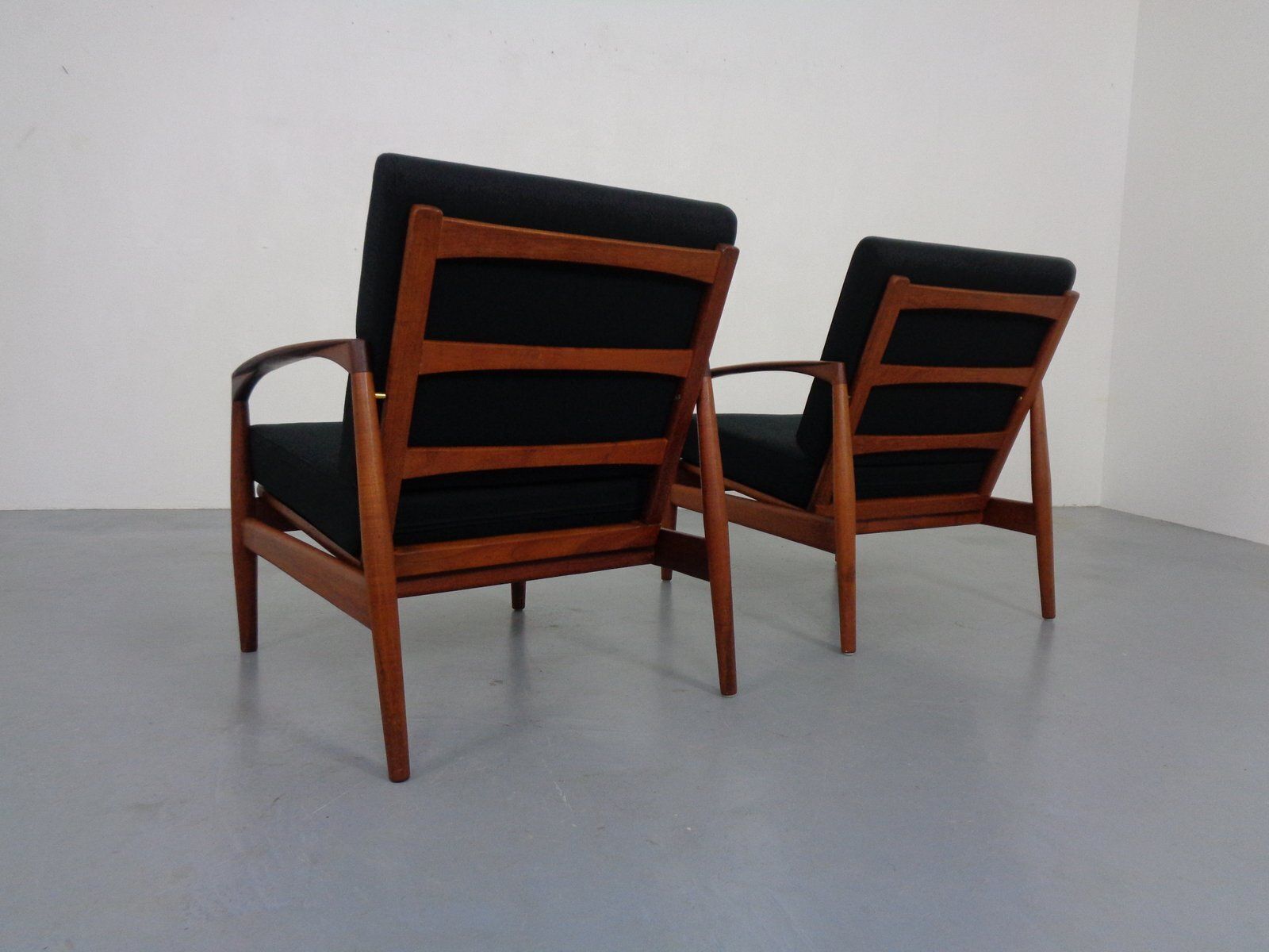 Goldfeder Teak Armchairs From Carl Straub, Germany, 1950s, Set Of 2 photo vintage