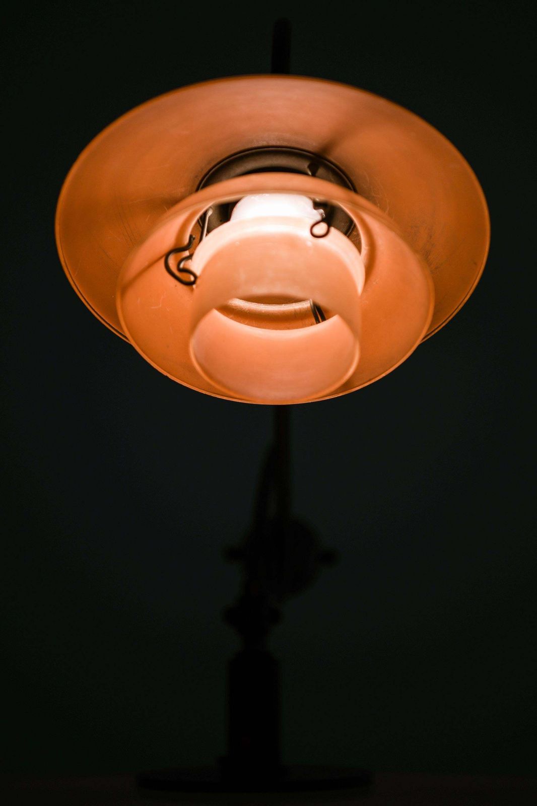 Lighting Ph Piano Table Lamp In Brass And Glass By Poul Henningsen, 1930s photo