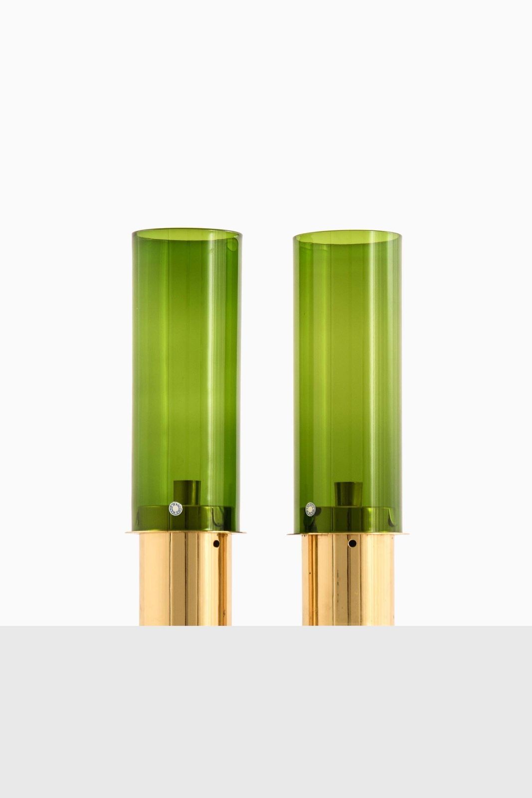 Set Of 2 Candlesticks In Brass And Glass By Hans Agne Jakobsson, 1960s photo furniture