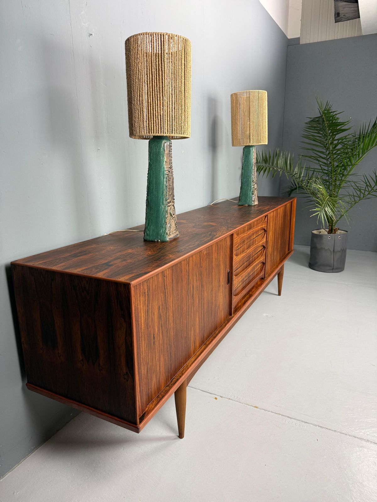 photo furniture Bernard Rooke Ceramic Table Lamps  Set  England 1960