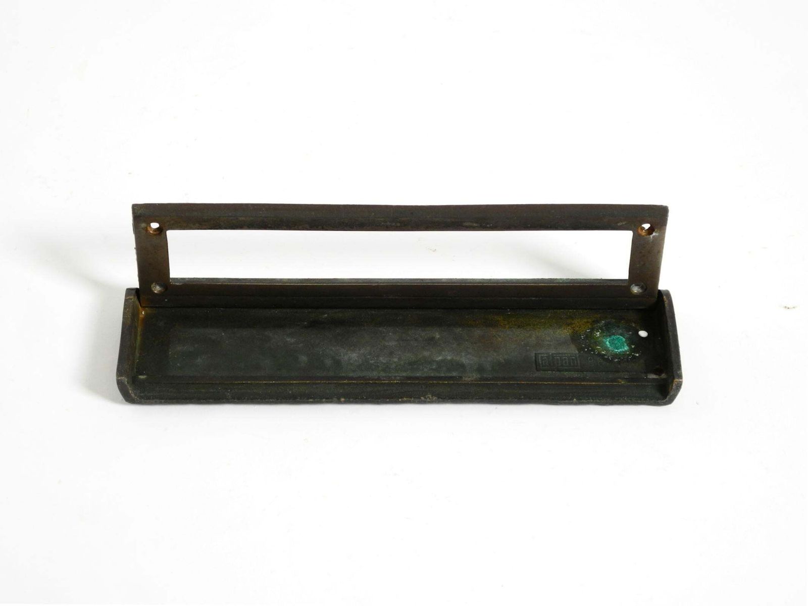 photo buy A Set Of Solid, Heavy 1970s Brutalist Pull Handles With Letter Slot And Doorbell