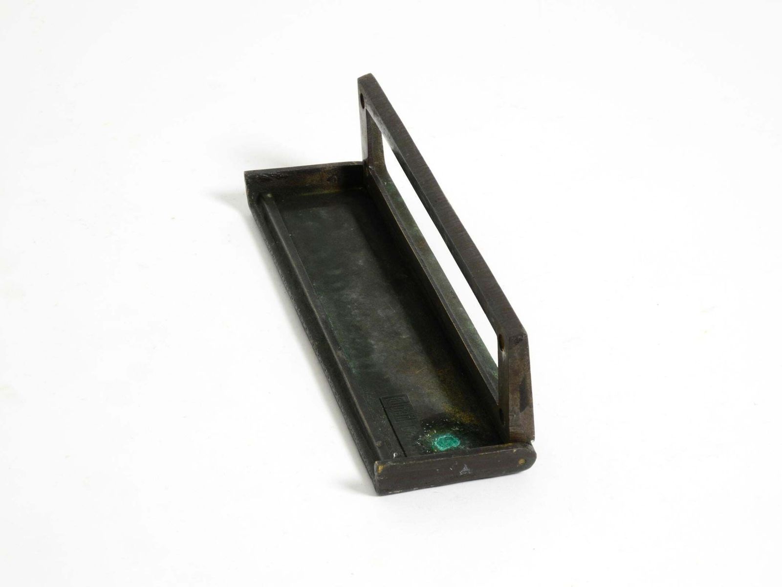 photo vintage A Set Of Solid, Heavy 1970s Brutalist Pull Handles With Letter Slot And Doorbell